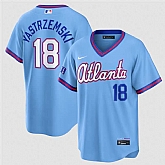 Men's Atlanta Braves #18 Mike Yastrzemski Powder Blue 2026 City Connect Stadium Stitched Jersey Dzhi,baseball caps,new era cap wholesale,wholesale hats