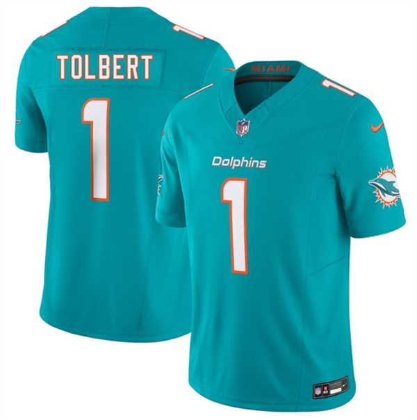 Men's Miami Dolphins #1 Jalen Tolbert Aqua 2026 F.U.S.E. Vapor Limited Stitched Jersey Dzhi,We sell and wholesale Men's Miami Dolphins #1 Jalen Tolbert Aqua 2026 F.U.S.E. Vapor Limited Stitched Jersey Dzhi on line form chian!