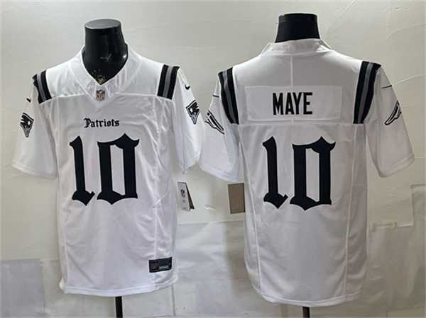 Men's New England Patriots #10 Drake Maye White F.U.S.E. Gothic Revolution Edition Stitched Jersey Dzhi,We sell and wholesale Men's New England Patriots #10 Drake Maye White F.U.S.E. Gothic Revolution Edition Stitched Jersey Dzhi on line form chian!