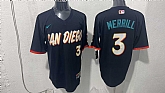Men's San Diego Padres #3 Jackson Merrill Black 2026 City Connect Stadium Jersey,baseball caps,new era cap wholesale,wholesale hats