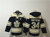 Men's Toronto Maple Leafs #34 Auston Matthews Black All Stitched Sweatshirt Hoodie,baseball caps,new era cap wholesale,wholesale hats