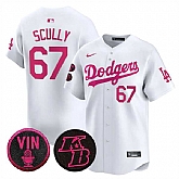 Men's Los Angeles Dodgers #67 Vin Scully White 2026 Mother's Day Vapor Premier Limited Stitched Jersey Dzhi,baseball caps,new era cap wholesale,wholesale hats
