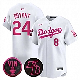 Men's Los Angeles Dodgers Front #8 Back #24 Kobe Bryant White 2026 Mother's Day Vapor Premier Limited Stitched Jersey Dzhi,baseball caps,new era cap wholesale,wholesale hats