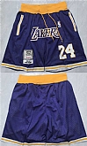 Men's Los Angeles Lakers #24 Kobe Bryant Purple 2026 Shorts (Run Small),baseball caps,new era cap wholesale,wholesale hats