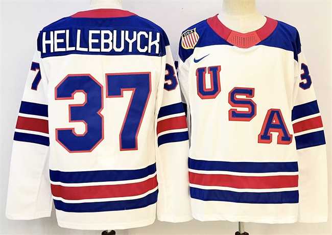 Men's USA #37 Connor Hellebuyck White 2025-2026 Stitched Jersey,We sell and wholesale Men's USA #37 Connor Hellebuyck White 2025-2026 Stitched Jersey on line form chian!