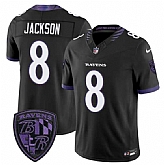 Men's Baltimore Ravens #8 Lamar Jackson Black 2026 F.U.S.E. Alternate Vapor Limited Stitched Jersey Dzhi,baseball caps,new era cap wholesale,wholesale hats