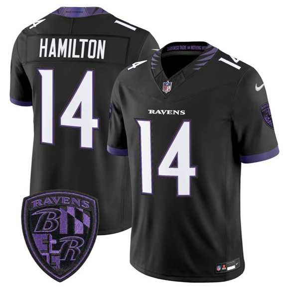 Men's Baltimore Ravens #14 Kyle Hamilton Black 2026 F.U.S.E. Alternate Vapor Limited Stitched Jersey Dzhi,We sell and wholesale Men's Baltimore Ravens #14 Kyle Hamilton Black 2026 F.U.S.E. Alternate Vapor Limited Stitched Jersey Dzhi on line form chian!