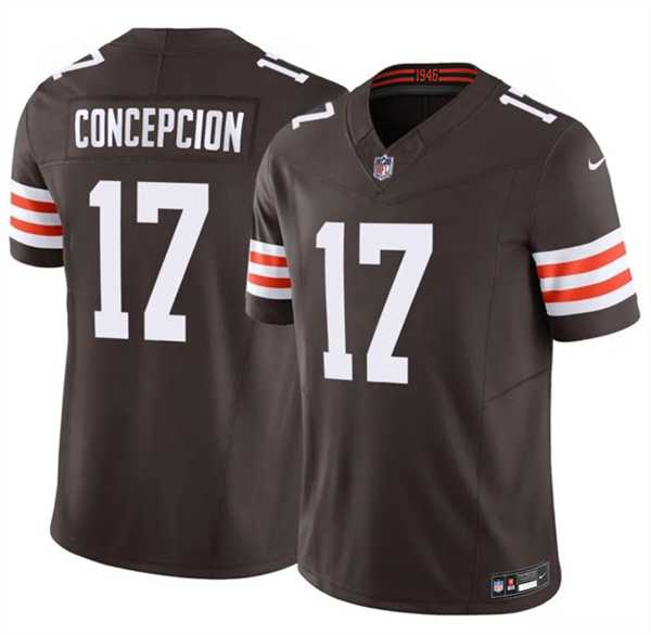 Men's Cleveland Browns #17 KC Concepcion Brown 2026 Draft F.U.S.E. Vapor Limited Stitched Jersey Dzhi,We sell and wholesale Men's Cleveland Browns #17 KC Concepcion Brown 2026 Draft F.U.S.E. Vapor Limited Stitched Jersey Dzhi on line form chian!