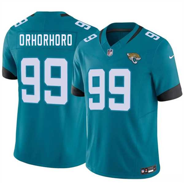 Men's Jacksonville Jaguars #99 Ruke Orhorhoro Teal 2026 F.U.S.E. Vapor Untouchable Limited Stitched Jersey Dzhi,We sell and wholesale Men's Jacksonville Jaguars #99 Ruke Orhorhoro Teal 2026 F.U.S.E. Vapor Untouchable Limited Stitched Jersey Dzhi on line form chian!