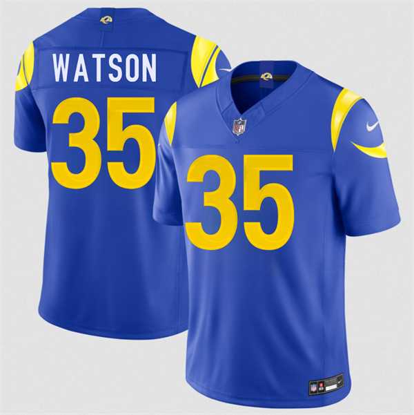 Men's Los Angeles Rams #35 Jaylen Watson Royal 2026 F.U.S.E. Vapor Limited Stitched Jersey Dzhi,We sell and wholesale Men's Los Angeles Rams #35 Jaylen Watson Royal 2026 F.U.S.E. Vapor Limited Stitched Jersey Dzhi on line form chian!