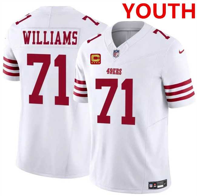 Youth san francisco 49ers #71 trent williams white 2025 f.u.s.e. with 4-star c patch vapor untouchable limited stitched jersey Dzhi,We sell and wholesale Youth san francisco 49ers #71 trent williams white 2025 f.u.s.e. with 4-star c patch vapor untouchable limited stitched jersey Dzhi on line form chian!