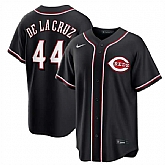 Men's Cincinnati Reds #44 Elly De La Cruz Black Out Stitched Jersey Dzhi,baseball caps,new era cap wholesale,wholesale hats