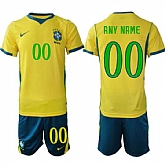 Men's Brazil Custom Any Name And Number National Team FIFA x World Cup 2026 Home On Field Jersey,baseball caps,new era cap wholesale,wholesale hats