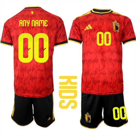 Youth Belgium Custom Any Name And Number National Team FIFA x World Cup 2026 Home Red On Field Kids Jersey,We sell and wholesale Youth Belgium Custom Any Name And Number National Team FIFA x World Cup 2026 Home Red On Field Kids Jersey on line form chian!