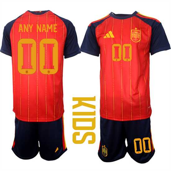 Youth Spain Custom Any Name And Number National Team FIFA x World Cup 2026 Home Red On Field Kids Jerseys,We sell and wholesale Youth Spain Custom Any Name And Number National Team FIFA x World Cup 2026 Home Red On Field Kids Jerseys on line form chian!