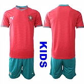 Youth Portugal Bland Or Custom National Team FIFA x World Cup 2026 Home Red On Eusebio special edition Kids Jersey,baseball caps,new era cap wholesale,wholesale hats