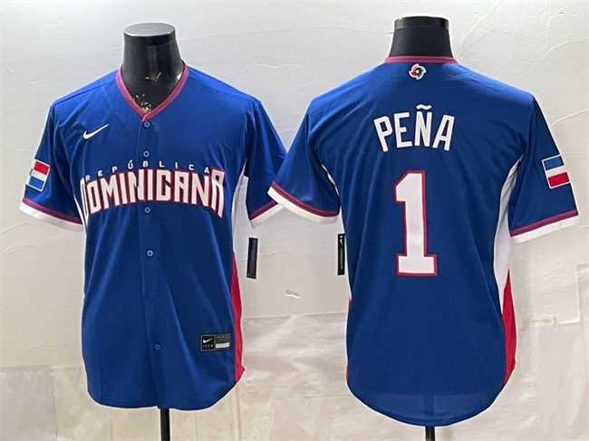 Men's Dominican Republic Baseball #1 Jeremy Pena Royal 2026 World Baseball Classic Road Stadium Stitched Jersey,We sell and wholesale Men's Dominican Republic Baseball #1 Jeremy Pena Royal 2026 World Baseball Classic Road Stadium Stitched Jersey on line form chian!