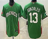 Men's Mexico #13 Nick Gonzales Green 2026 World Baseball Classic Cool Base Jersey,baseball caps,new era cap wholesale,wholesale hats