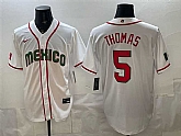 Men's Mexico Baseball #5 Alek Thomas White 2026 World Baseball Classic Home Stadium Stitched Jersey,baseball caps,new era cap wholesale,wholesale hats