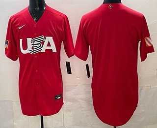 Men's USA Blank Red 2026 World Baseball Classic Cool Base Jersey,We sell and wholesale Men's USA Blank Red 2026 World Baseball Classic Cool Base Jersey on line form chian!