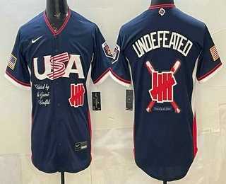 Men's USA Undefeated Navy 2026 World Baseball Classic Cool Base Jersey,We sell and wholesale Men's USA Undefeated Navy 2026 World Baseball Classic Cool Base Jersey on line form chian!