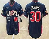 Men's USA Undefeated #30 Paul Skenes Navy 2026 World Baseball Classic Cool Base Jersey,baseball caps,new era cap wholesale,wholesale hats