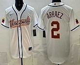 Men's Venezuela #2 Luis Arraez White 2026 World Baseball Classic Cool Base Jersey,baseball caps,new era cap wholesale,wholesale hats
