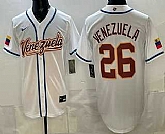 Men's Venezuela #26 Venezuela White 2026 World Baseball Classic Cool Base Jersey,baseball caps,new era cap wholesale,wholesale hats