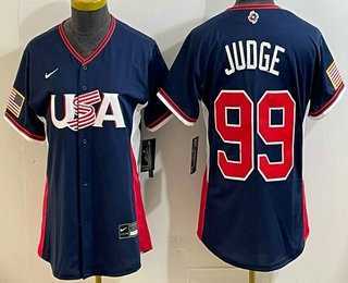 Women's USA #99 Aaron Judge Navy 2026 World Baseball Classic Cool Base Jersey,We sell and wholesale Women's USA #99 Aaron Judge Navy 2026 World Baseball Classic Cool Base Jersey on line form chian!