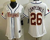 Women's Venezuela #26 Campeones White 2026 World Baseball Classic Cool Base Jersey,baseball caps,new era cap wholesale,wholesale hats