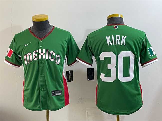 Youth Mexico Baseball #30 Alejandro Kirk Green 2026 World Baseball Classic Stadium Stitched Baseball Jersey,We sell and wholesale Youth Mexico Baseball #30 Alejandro Kirk Green 2026 World Baseball Classic Stadium Stitched Baseball Jersey on line form chian!