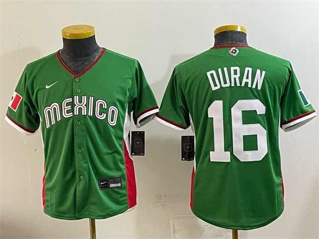 Youth Mexico Baseball #16 Jarren Duran Green 2026 World Baseball Classic Stadium Stitched Baseball Jersey,We sell and wholesale Youth Mexico Baseball #16 Jarren Duran Green 2026 World Baseball Classic Stadium Stitched Baseball Jersey on line form chian!