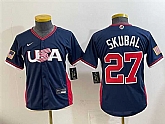 Youth USA Baseball #27 Tarik Skubal Navy 2026 World Baseball Classic Stadium Stitched Baseball Jersey,baseball caps,new era cap wholesale,wholesale hats