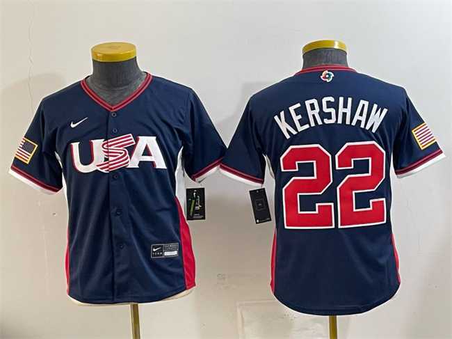 Youth USA Baseball #22 Clayton Kershaw Navy 2026 World Baseball Classic Stadium Stitched Baseball Jersey,We sell and wholesale Youth USA Baseball #22 Clayton Kershaw Navy 2026 World Baseball Classic Stadium Stitched Baseball Jersey on line form chian!