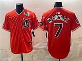 Men's Detroit Tigers #7 Kevin McGonigle Orange 2026 Alternate With Meijer Patch & USA 250' Patch Vapor Premier Limited Stitched Jersey Dzhi,baseball caps,new era cap wholesale,wholesale hats