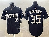 Men's Detroit Tigers #35 Justin Verlander 2026 Black 'Motor Gothic Edition' Vapor Premier Limited Stitched Jersey Dzhi,baseball caps,new era cap wholesale,wholesale hats