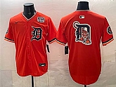 Men's Detroit Tigers Team Big Logo Orange 2026 Alternate USA 250' Patch Vapor Premier Limited Stitched Jersey Dzhi,baseball caps,new era cap wholesale,wholesale hats