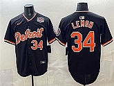 Men's Detroit Tigers #34 Chet Lemon Black 2026 Alternate USA 250' Patch Vapor Premier Limited Stitched Jersey Dzhi,baseball caps,new era cap wholesale,wholesale hats