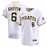 Men's Pittsburgh Pirates #6 Konnor Griffin Nike White Home Limited Jersey Dzhi,baseball caps,new era cap wholesale,wholesale hats