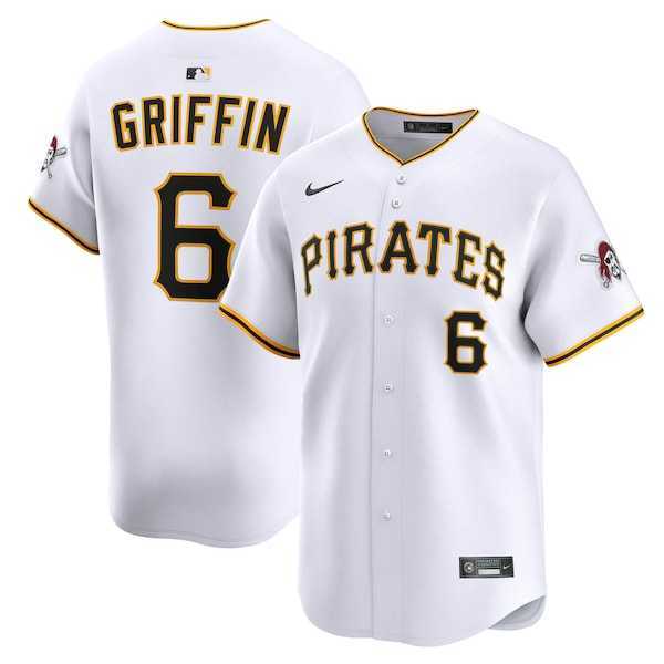 Men's Pittsburgh Pirates #6 Konnor Griffin Nike White Home Limited Jersey Dzhi,We sell and wholesale Men's Pittsburgh Pirates #6 Konnor Griffin Nike White Home Limited Jersey Dzhi on line form chian!