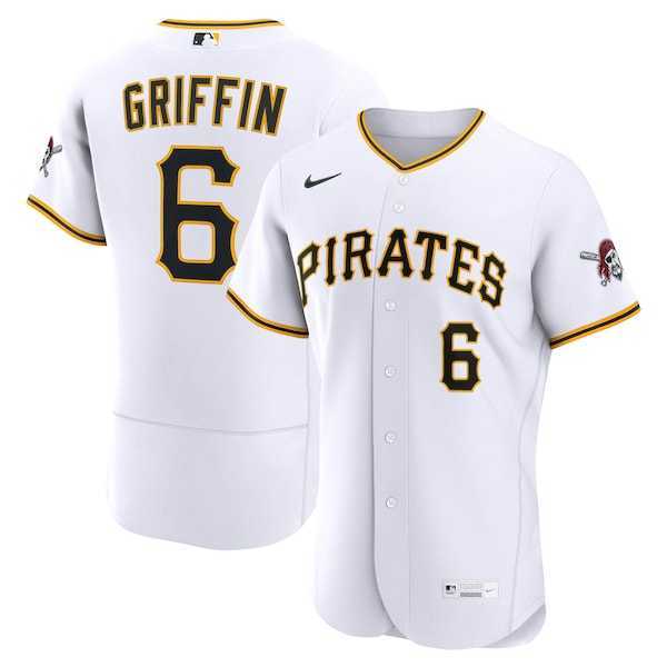 Men's Pittsburgh Pirates #6 Konnor Griffin Nike White Home Authentic Jersey Dzhi,We sell and wholesale Men's Pittsburgh Pirates #6 Konnor Griffin Nike White Home Authentic Jersey Dzhi on line form chian!