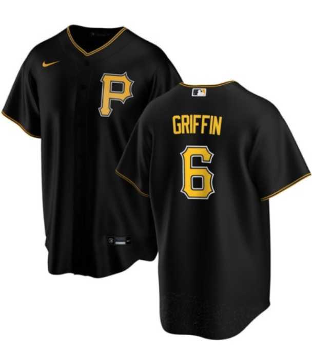 Men's Pittsburgh Pirates #6 Konnor Griffin Black Cool Base Stitched Jersey Dzhi,We sell and wholesale Men's Pittsburgh Pirates #6 Konnor Griffin Black Cool Base Stitched Jersey Dzhi on line form chian!