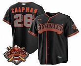 Men's San Francisco Giants #26 Matt Chapman Black 2026 Alternate Stadium Stitched Jersey Dzhi,baseball caps,new era cap wholesale,wholesale hats