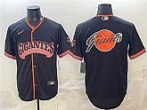 Men's San Francisco Giants Team Big Logo Black 2026 Alternate Stadium Stitched Jersey Dzhi,baseball caps,new era cap wholesale,wholesale hats