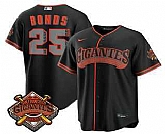 Men's San Francisco Giants #25 Barry Bonds Black 2026 Alternate Stadium Stitched Jersey Dzhi,baseball caps,new era cap wholesale,wholesale hats