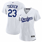 Women's Los Angeles Dodgers #23 Kyle Tucker White Cool Base Stitched Jersey Dzhi,baseball caps,new era cap wholesale,wholesale hats