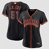 Women's San Francisco Giants #51 Jung Hoo Lee Black 2026 Alternate Stitched Jersey Dzhi,baseball caps,new era cap wholesale,wholesale hats
