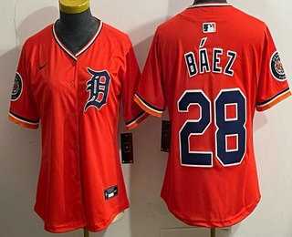 Women's Detroit Tigers #28 Javier Baez Orange Limited Jersey,We sell and wholesale Women's Detroit Tigers #28 Javier Baez Orange Limited Jersey on line form chian!