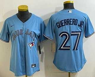 Women's Toronto Blue Jays #27 Vladimir Guerrero Jr Light Blue Cool Base Jersey,We sell and wholesale Women's Toronto Blue Jays #27 Vladimir Guerrero Jr Light Blue Cool Base Jersey on line form chian!