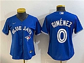 Women's Toronto Blue Jays #0 Andres Gimenez Blue Cool Base Stitched Jersey,baseball caps,new era cap wholesale,wholesale hats
